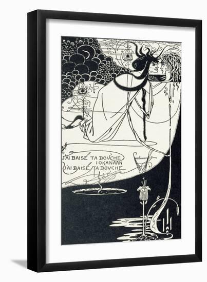 J"Ai Baise Ta Bouche, Jokanaan, Illustration from "Salome" by Oscar Wilde, Pub. 1894-Aubrey Beardsley-Framed Giclee Print