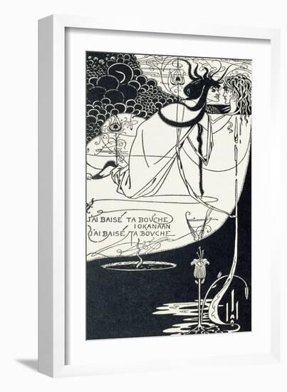 J"Ai Baise Ta Bouche, Jokanaan, Illustration from "Salome" by Oscar Wilde, Pub. 1894-Aubrey Beardsley-Framed Giclee Print