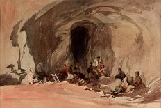 Miners, Entrance to an Iron Mine, 1845 (Pencil and W/C on Paper (On Card))-J.B. Brown-Giclee Print