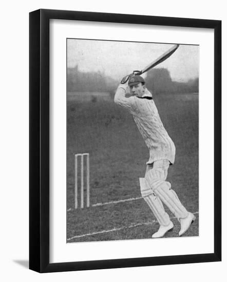 J.B. Hobbs Batting, 1924-null-Framed Photographic Print