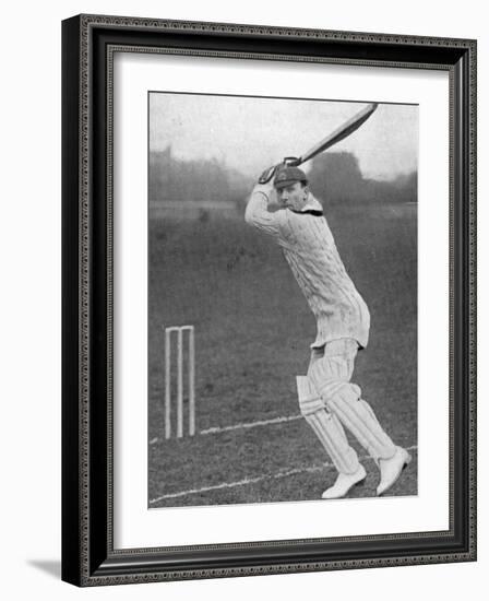 J.B. Hobbs Batting, 1924-null-Framed Photographic Print