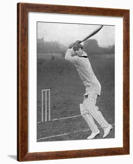 J.B. Hobbs Batting, 1924-null-Framed Photographic Print