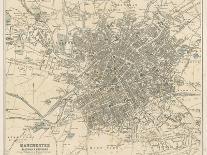 Map of Manchester and Its Environs-J. Bartholomew-Photographic Print
