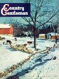 "Snowy Barnyard," Country Gentleman Cover, February 1, 1948-J.c. Allen-Framed Giclee Print