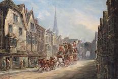 Stage Coach Outside a Tavern, Bath 1819-J.C. Maggs-Framed Giclee Print