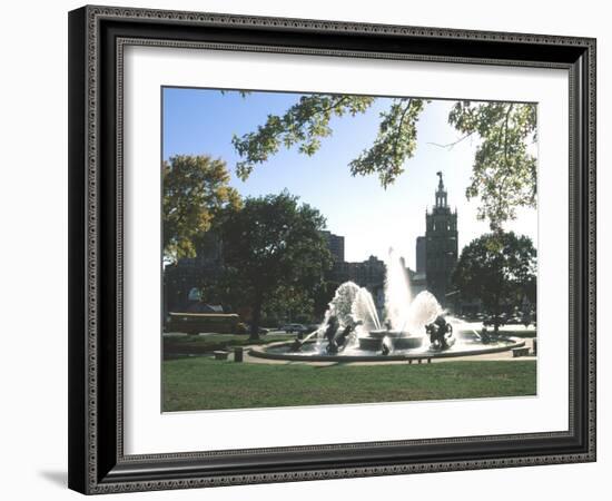 J.C. Nichols Fountain, Country Club Plaza, Kansas City, Missouri, USA-Michael Snell-Framed Photographic Print