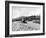 J Chassagne in the Sunbeam Leading Jules Goux in the Peugeot, French Grand Prix, Lyons, 1914-null-Framed Photographic Print