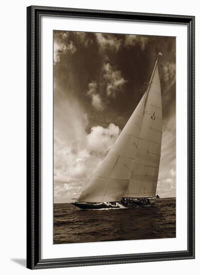 J-Class K3 Yacht-Ben Wood-Framed Giclee Print