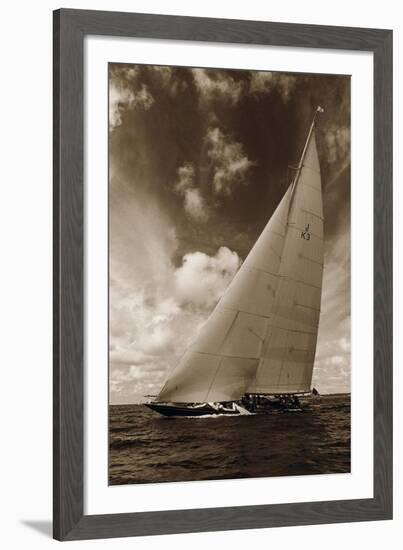 J-Class K3 Yacht-Ben Wood-Framed Giclee Print