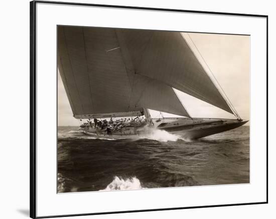 J Class Sailboat, 1934-Edwin Levick-Framed Art Print