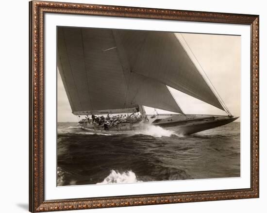 J Class Sailboat, 1934-Edwin Levick-Framed Art Print