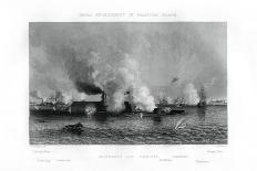 Battle of the 'Monitor' and the 'Merrimack, Hampton Roads, Virginia, 9 March 1862 (1862-186)-J Davies-Premier Image Canvas