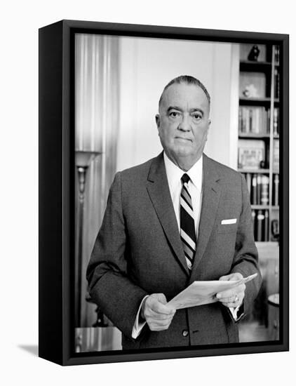 J. Edgar Hoover, Founder of the Federal Bureau of Investigation. September 28, 1961-null-Framed Stretched Canvas