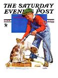 "Dog Bath," Saturday Evening Post Cover, January 13, 1934-J^F^ Kernan-Giclee Print