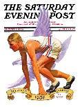 "Eleventh Olympiad," Saturday Evening Post Cover, August 8, 1936-J.F. Kernan-Framed Giclee Print