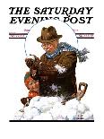 "Dog Bath," Saturday Evening Post Cover, January 13, 1934-J^F^ Kernan-Giclee Print