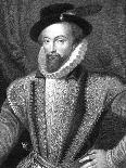 Sir Walter Raleigh, English Writer, Poet, Courtier, Adventurer and Explorer-J Fitler-Mounted Giclee Print
