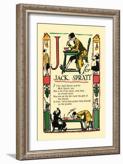 J for Jack Sprat-Tony Sarge-Framed Art Print