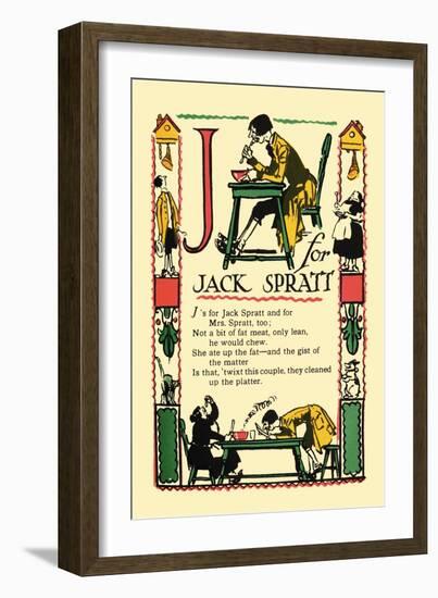 J for Jack Sprat-Tony Sarge-Framed Art Print