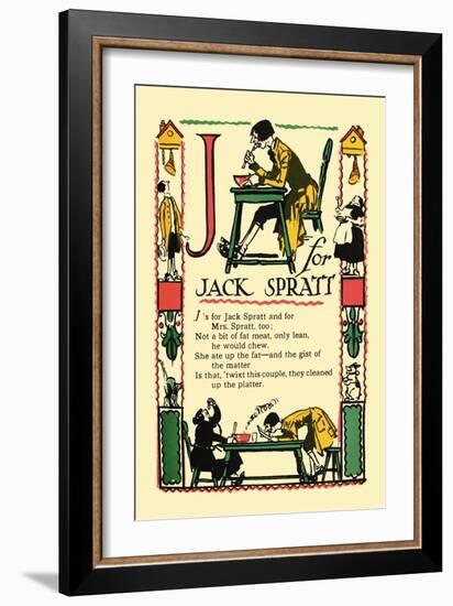 J for Jack Sprat-Tony Sarge-Framed Art Print