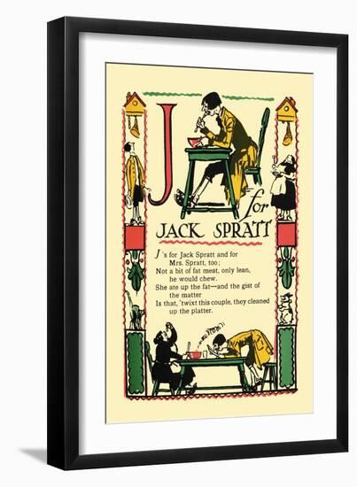 J for Jack Sprat-Tony Sarge-Framed Art Print