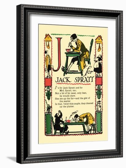 J for Jack Sprat-Tony Sarge-Framed Art Print