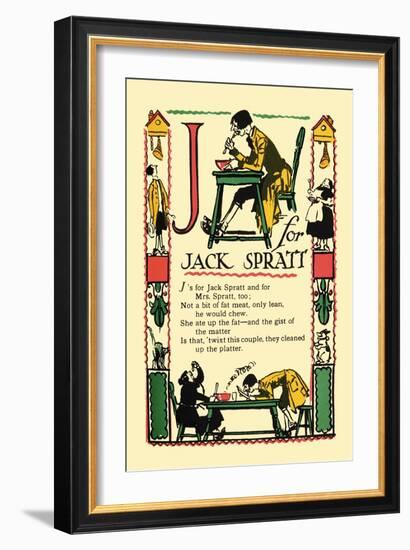 J for Jack Sprat-Tony Sarge-Framed Art Print