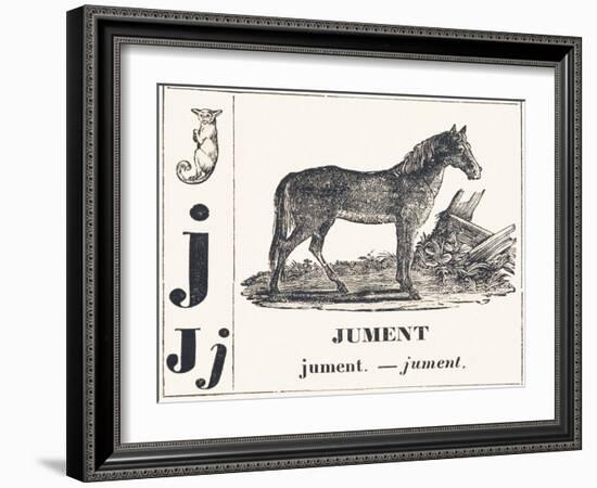 J for Mare, 1850 (Engraving)-Louis Simon (1810-1870) Lassalle-Framed Giclee Print