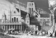 The Destruction of Old Saint Paul's Cathedral-J. Franklin-Framed Art Print