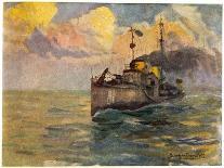 German Torpedo-Boat at Sea-J.g. Siehl-freystett-Art Print