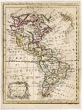Map of North and South America-J. Gibson-Art Print