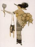 Silhouette of 1911: High Waisted Tunic Dress with Hobble Skirt and a V-Necked Corsage-J. Gose-Art Print
