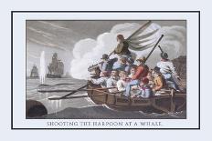 Shooting the Harpoon at a Whale-J.h. Clark-Framed Art Print