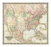 Map of The United States of America, c.1848-J^ H^ Colton-Framed Art Print