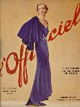 L'Officiel, January 1936 - Loretta de Marcel Rochas-J. H. Lartogue-Framed Art Print