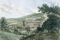 Bath, from the Private Road Leading to Prior Park, from 'A Picturesque Guide to Bath, Bristol…-J. Hassell and J.C. Ibbetson-Framed Premier Image Canvas