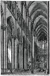 Interior of Amiens Cathedral, France, 13th Century-J Huyot-Giclee Print