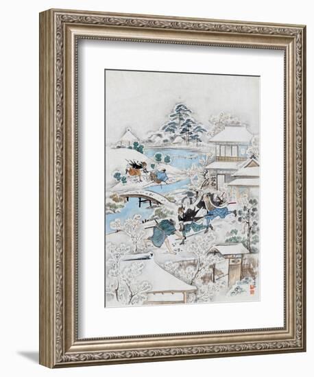 J?ichidanme - Act Eleven of the Ch?shingura - Searching the Grounds-null-Framed Giclee Print