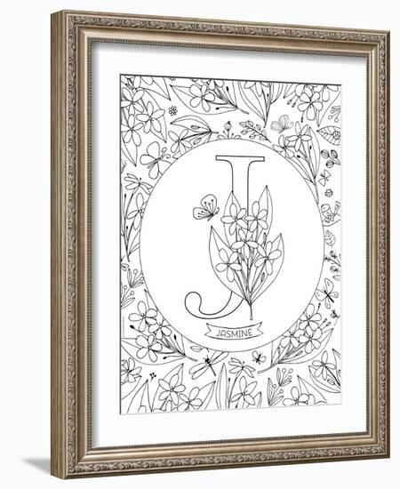 J is for Jasmine-Heather Rosas-Framed Art Print