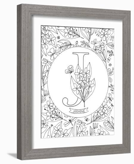 J is for Jasmine-Heather Rosas-Framed Art Print