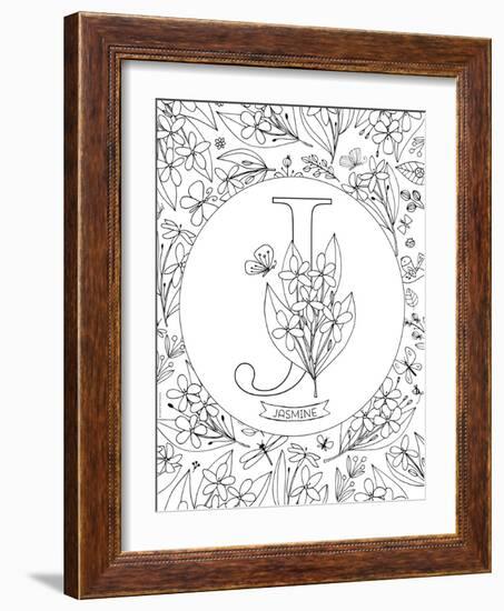 J is for Jasmine-Heather Rosas-Framed Art Print