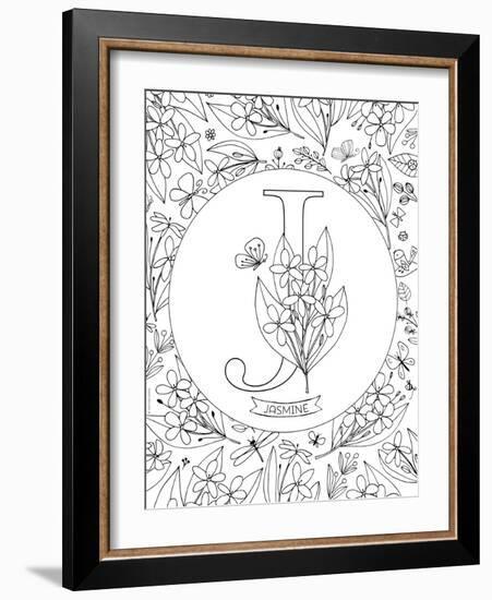 J is for Jasmine-Heather Rosas-Framed Art Print