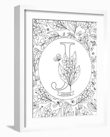 J is for Jasmine-Heather Rosas-Framed Art Print