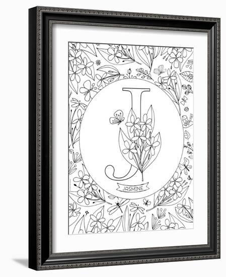 J is for Jasmine-Heather Rosas-Framed Art Print