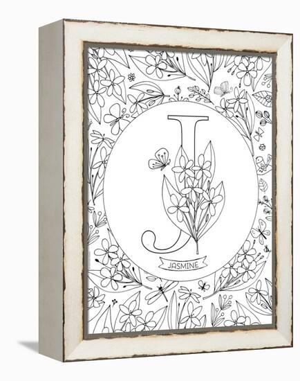 J is for Jasmine-Heather Rosas-Framed Stretched Canvas