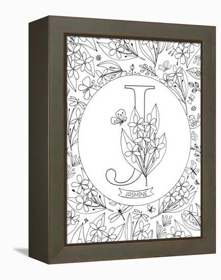 J is for Jasmine-Heather Rosas-Framed Stretched Canvas