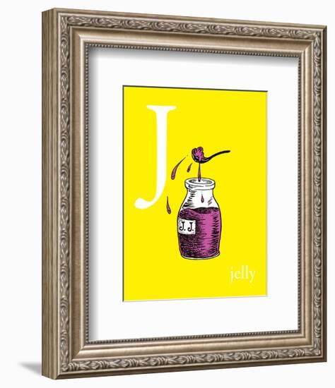 j is for jelly (yellow)-Theodor (Dr. Seuss) Geisel-Framed Art Print