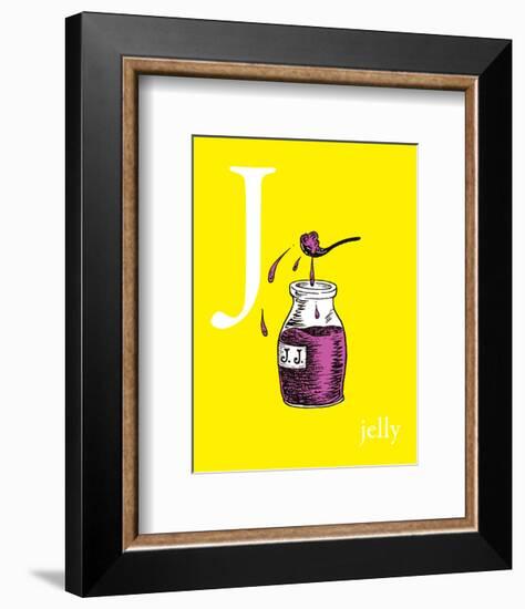 j is for jelly (yellow)-Theodor (Dr. Seuss) Geisel-Framed Art Print