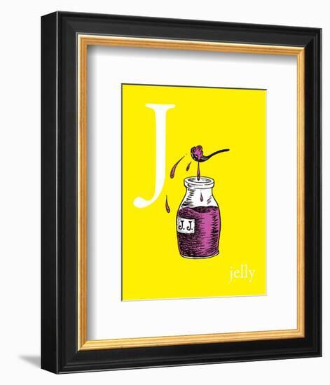 j is for jelly (yellow)-Theodor (Dr. Seuss) Geisel-Framed Art Print