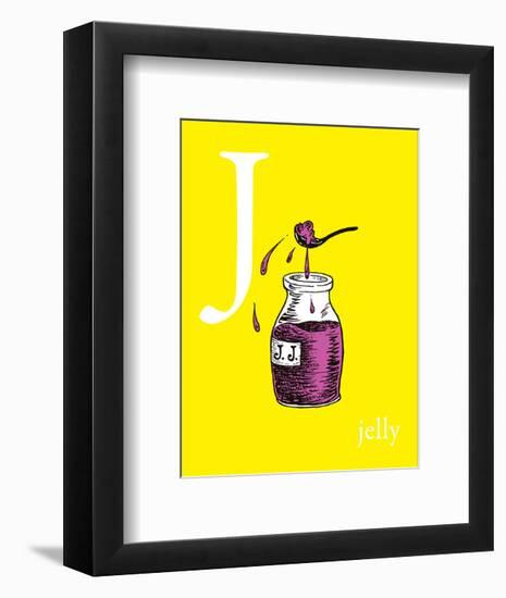 j is for jelly (yellow)-Theodor (Dr. Seuss) Geisel-Framed Art Print